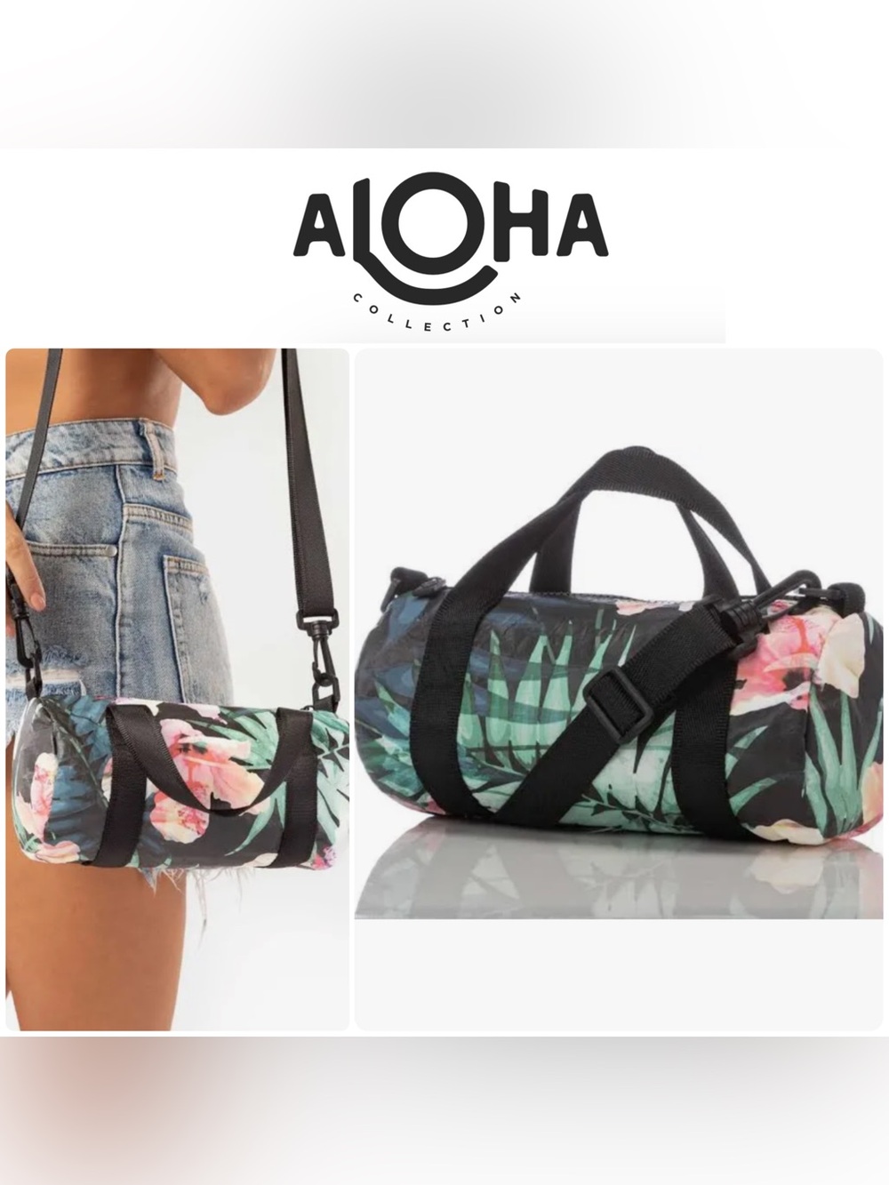 Aloha Collection 🌺 MINI MINI DUFFLE • Hibiscus Palm